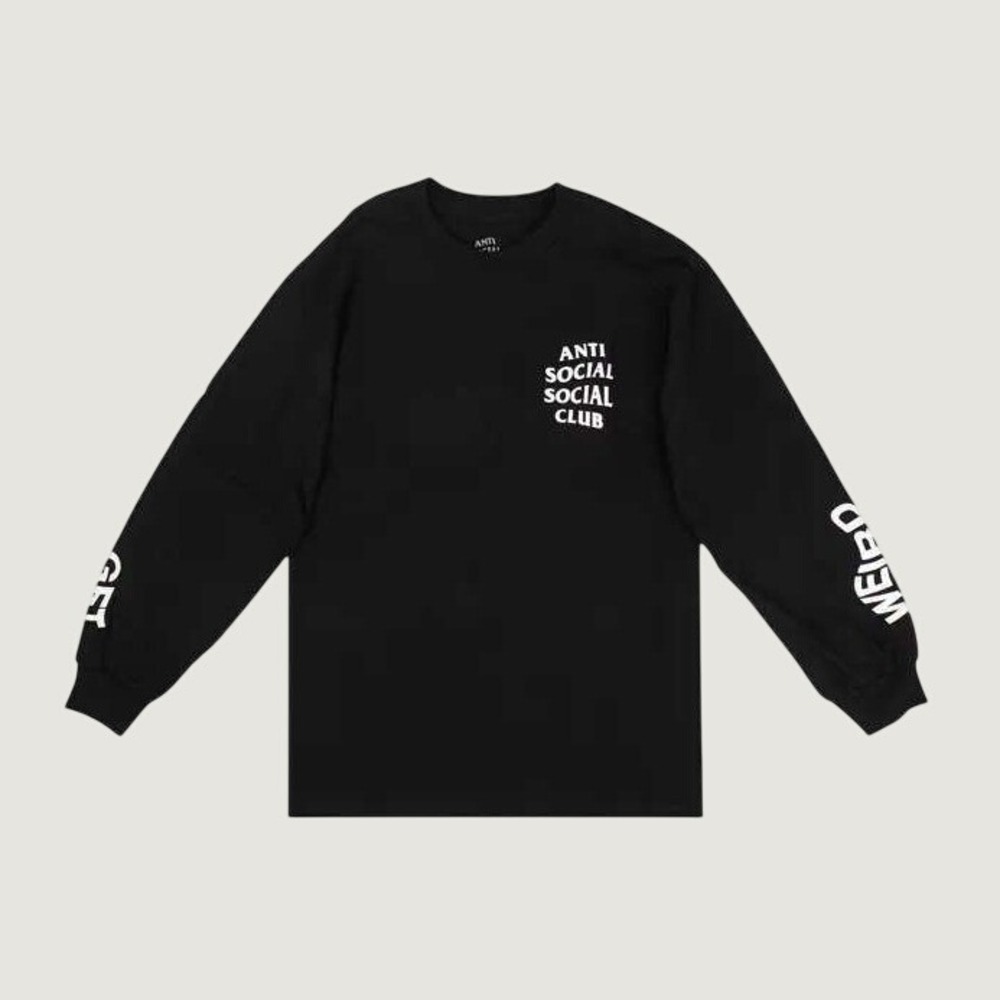 Anti Social Social Club Shirt Get Weird Long Sleeve Black XL